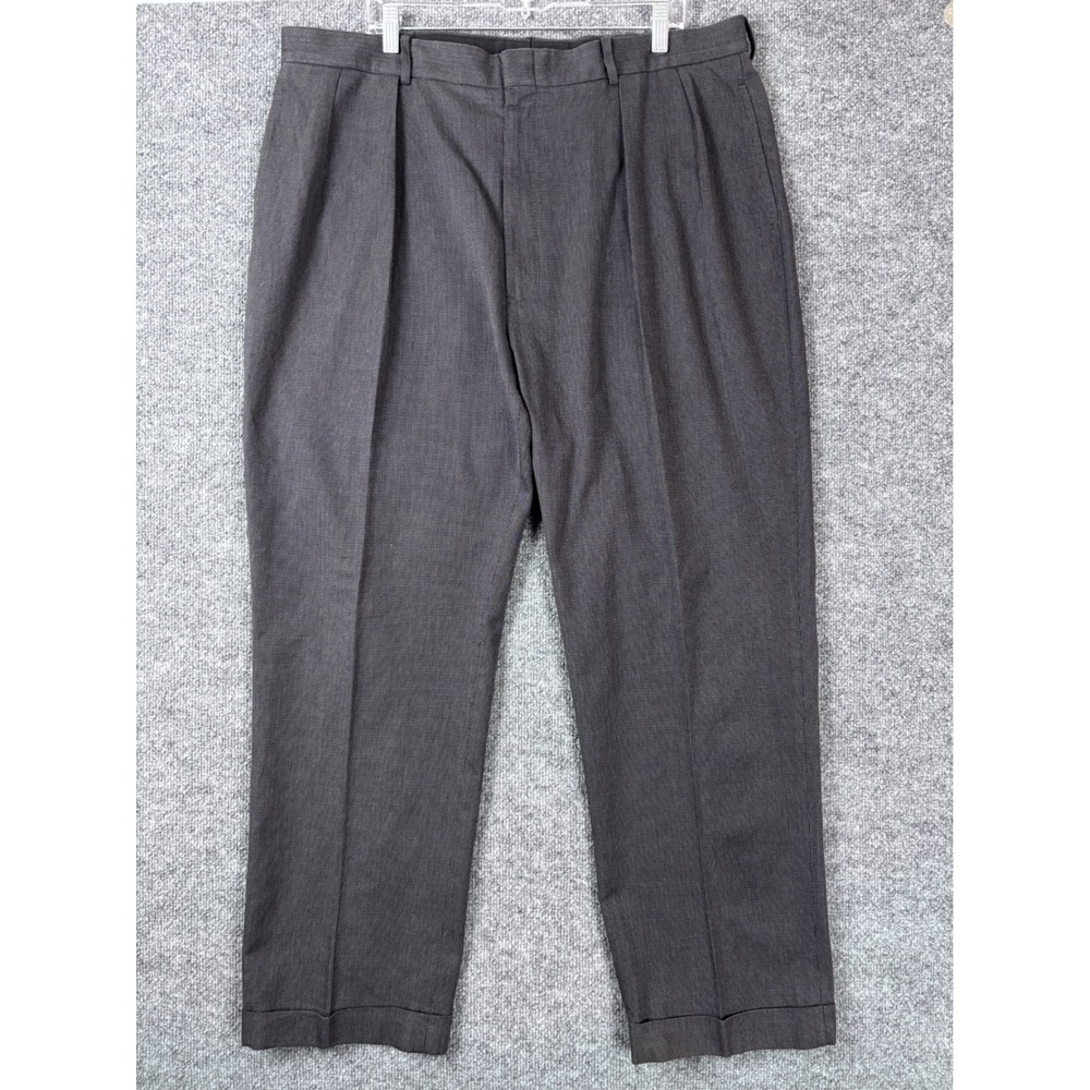 Polo Ralph Lauren Dress Pants Mens 40x30 Grey Pleated Cotton Cuffed Preppy